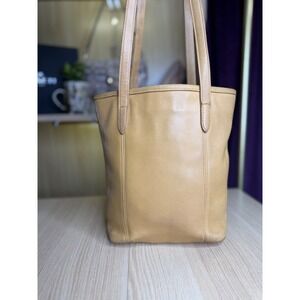 Vintage Coach Tan Leather Tote Bag Shoulder Bucket Bag 9090